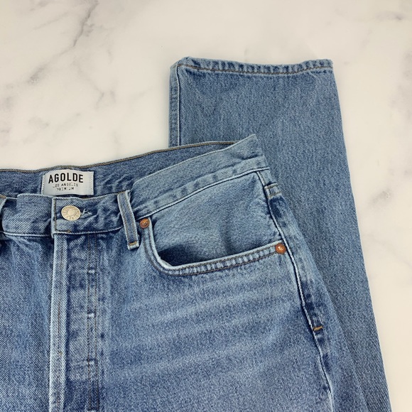 AGOLDE Rigid Riley High Rise Straight Crop Jeans - Picture 9 of 16